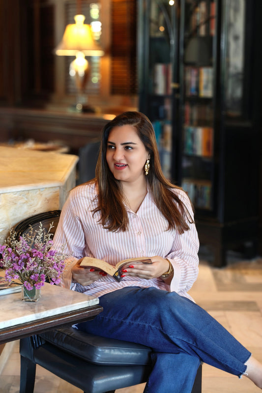 Blush Striped Cotton Shirt