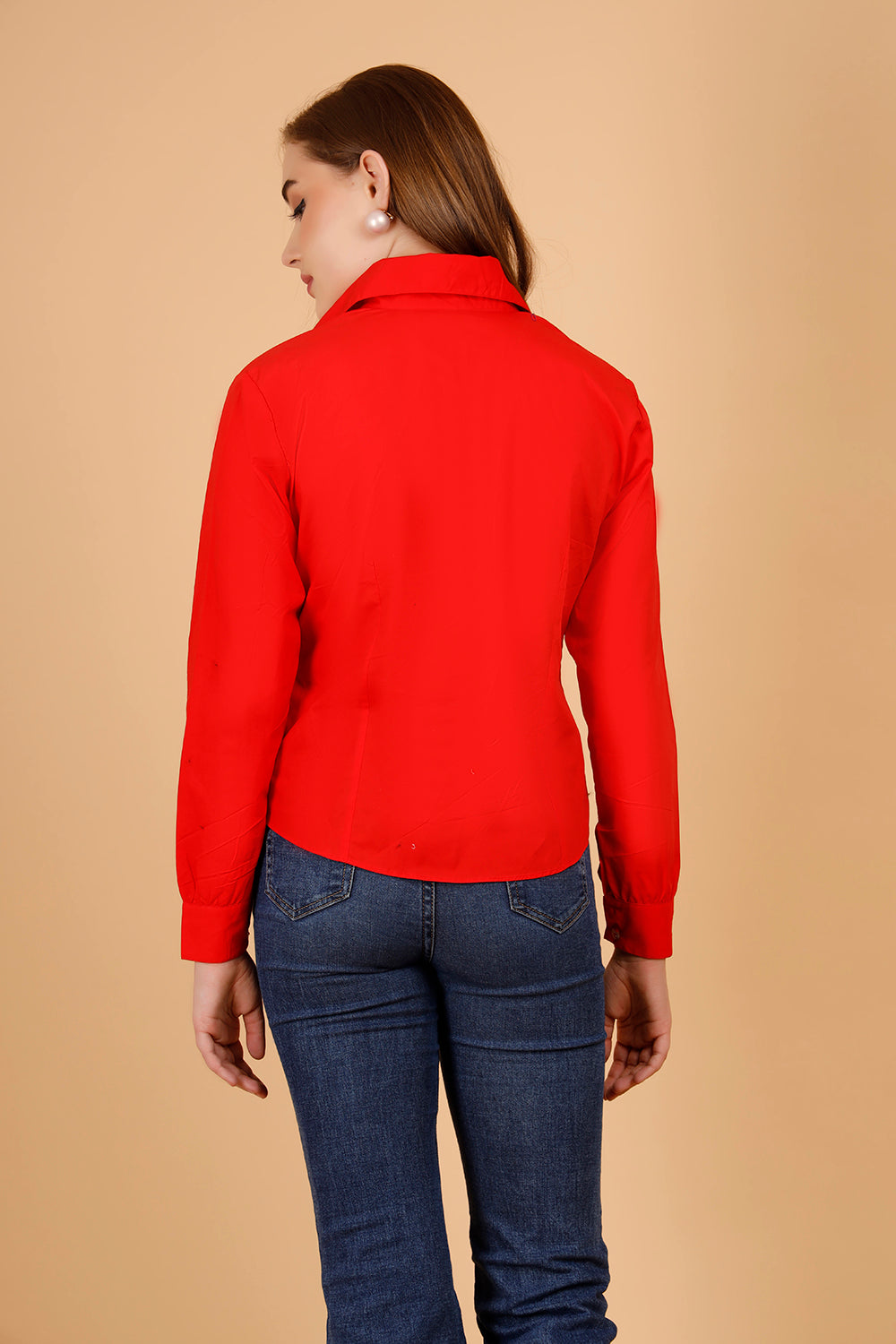 Broadway Scarlet Red Cotton Shirt