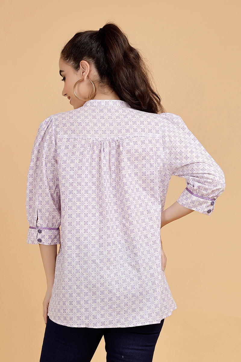 Lavender Grace Cotton Shirt