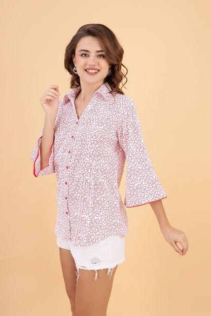 Heart-Up Linen Shirt