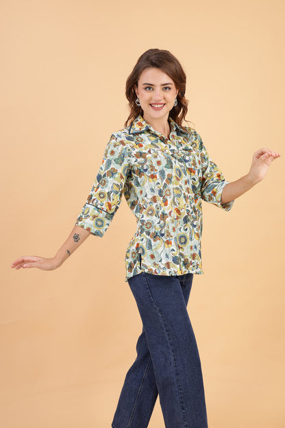 Meadow Bloom Linen Shirt