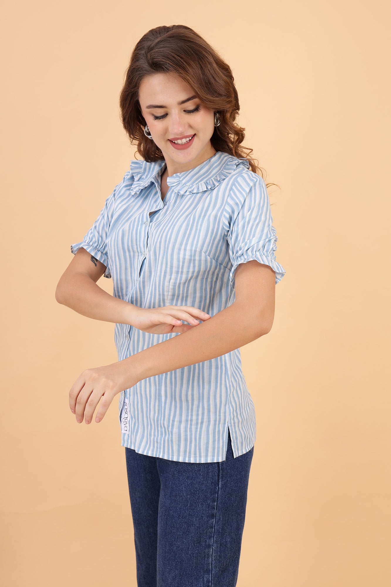 Serene Stripes Cotton Shirt