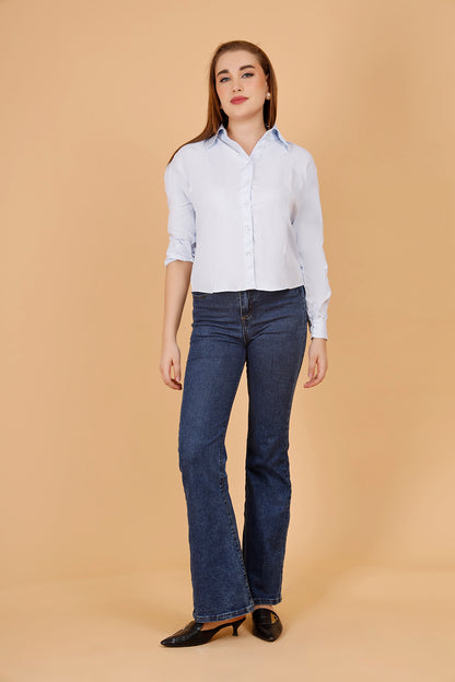 Broadway Celeste Blue Cotton Shirt