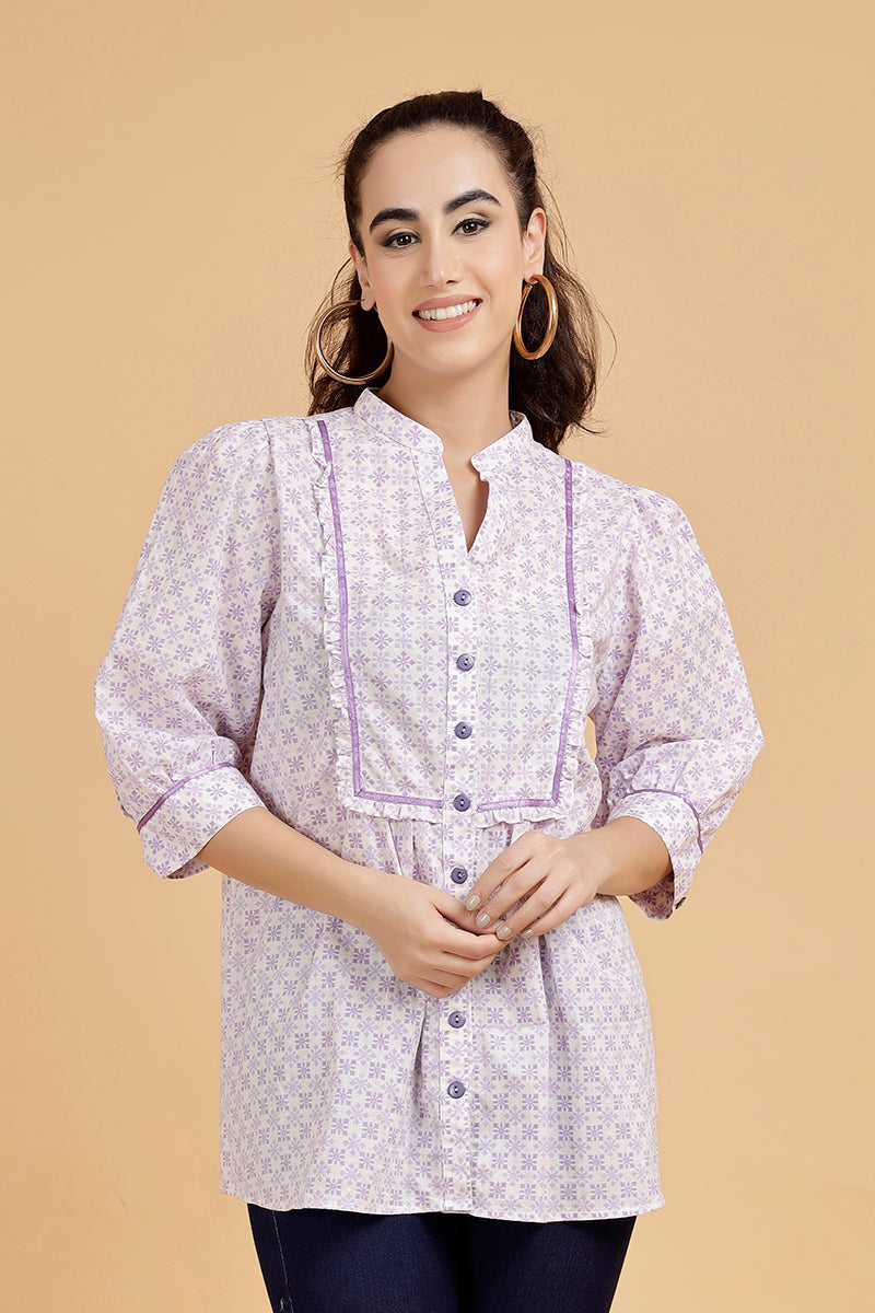 Lavender Grace Cotton Shirt