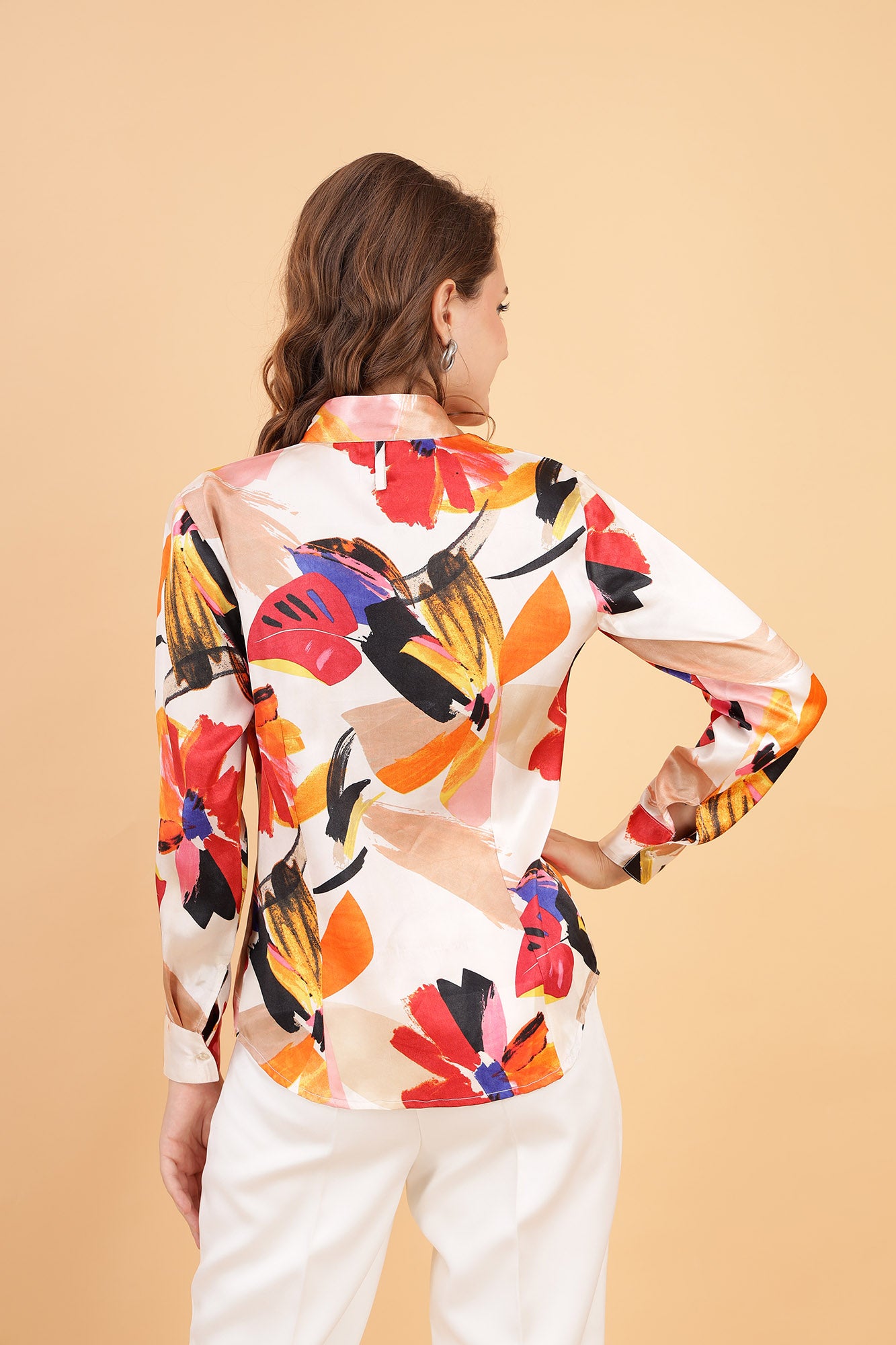 Vibrant floral button-up shirt