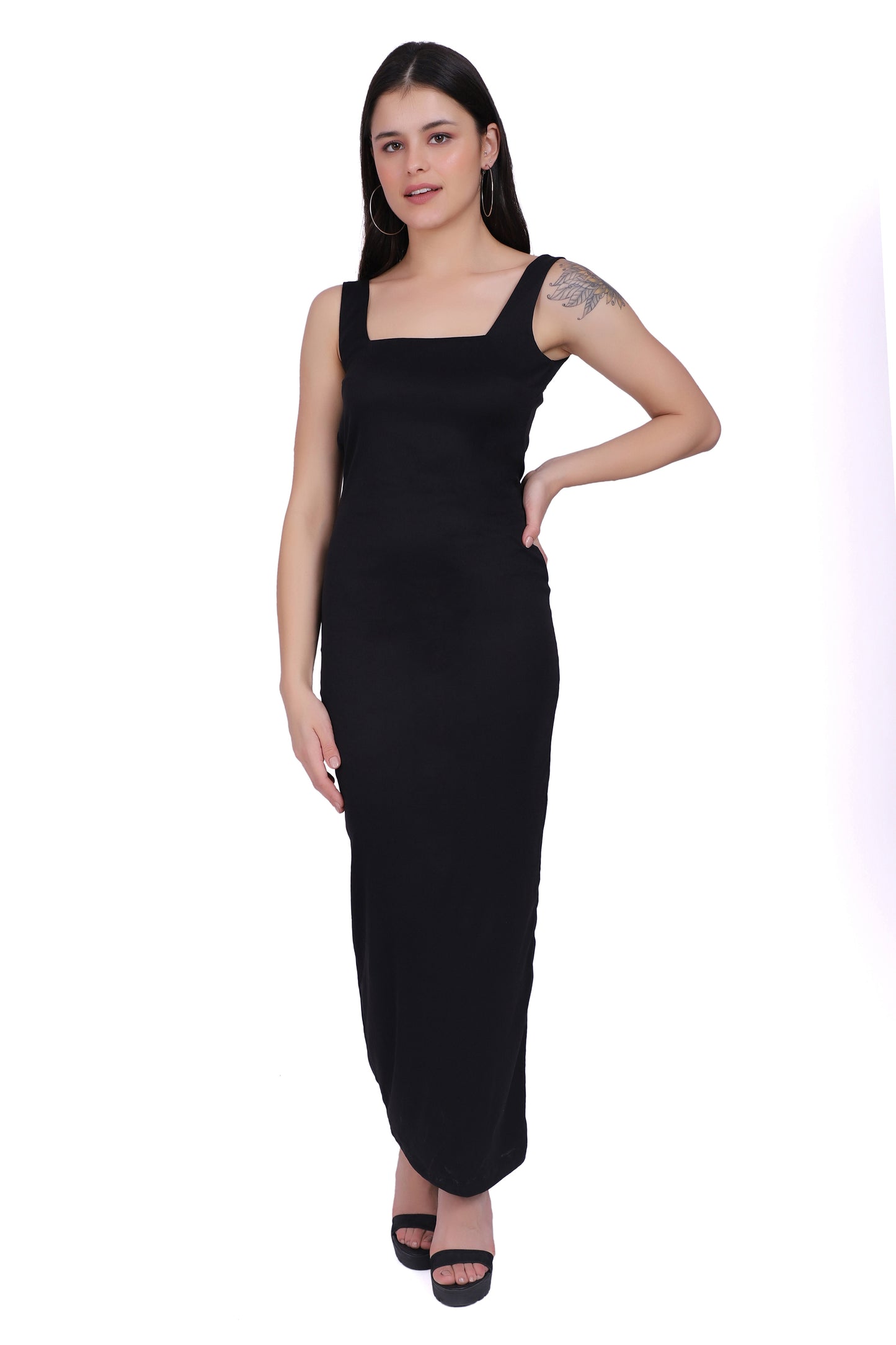 Black Cabo Maxi Bodycon Dress