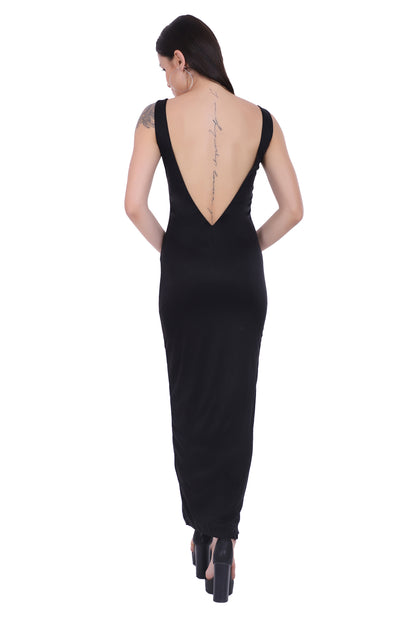 Black Cabo Maxi Bodycon Dress