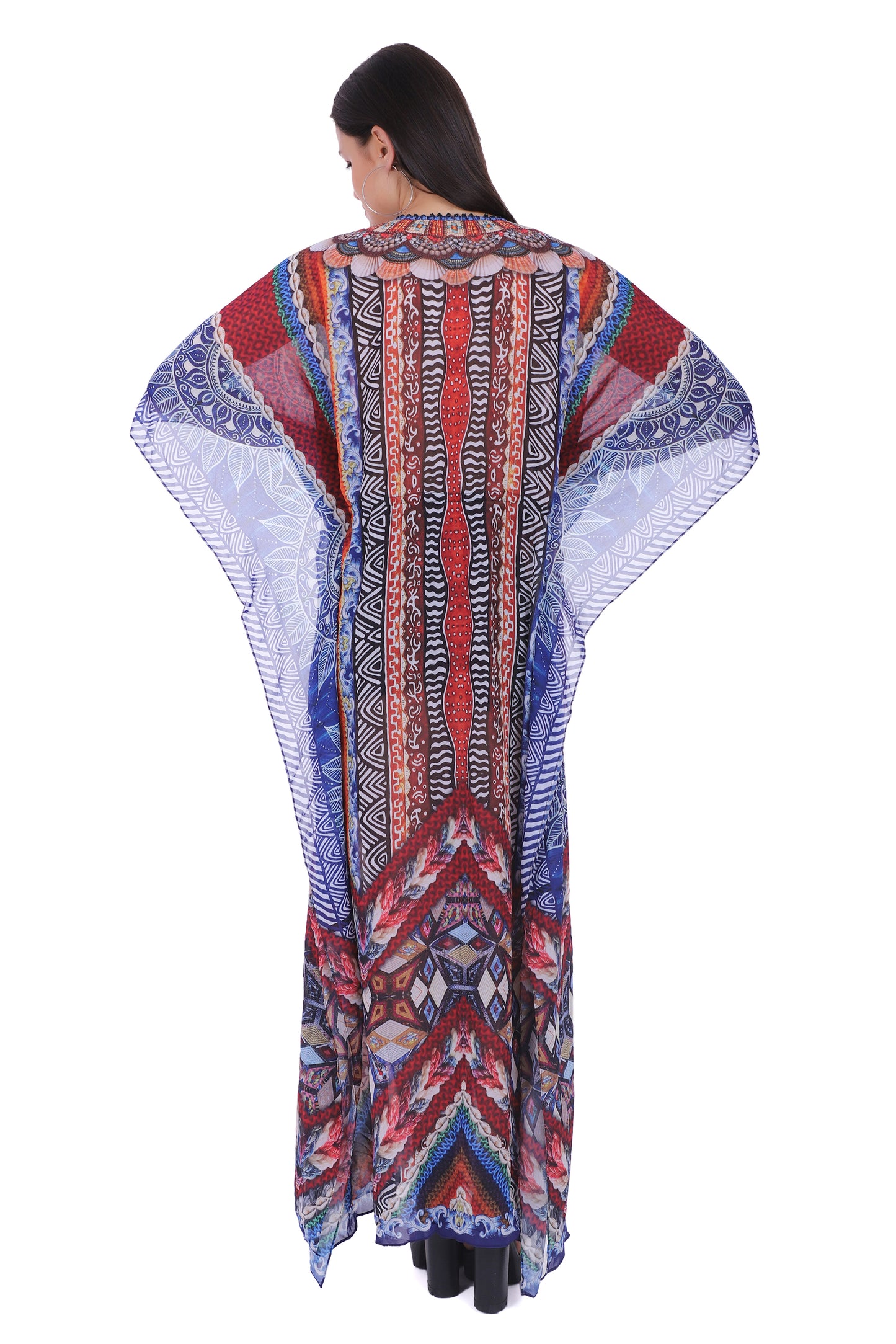 Biarritz  Long Kaftan with Silk Tassels