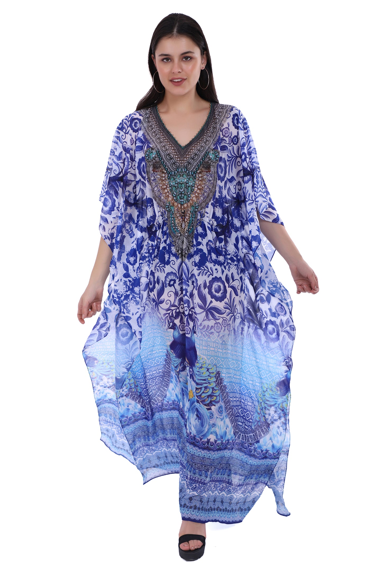 Indigo Vines Kaftan