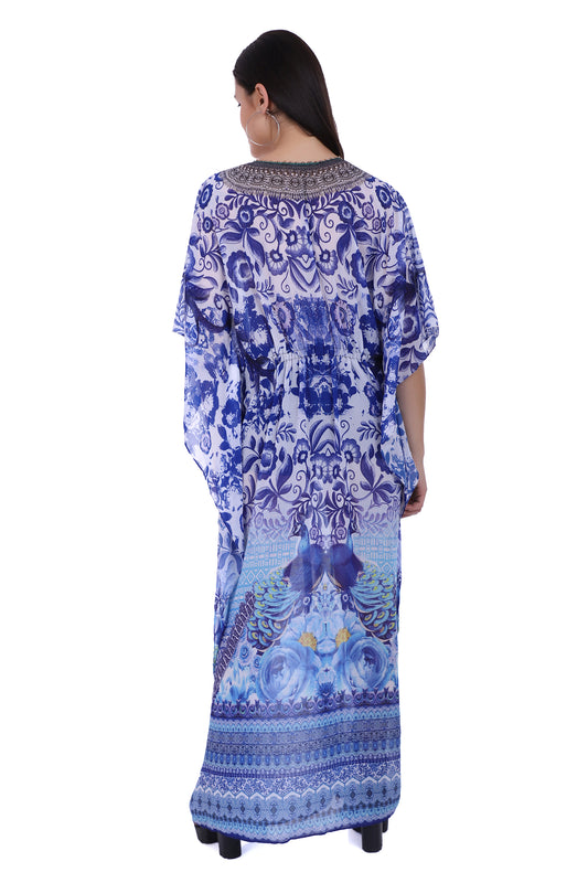 Indigo Vines Kaftan