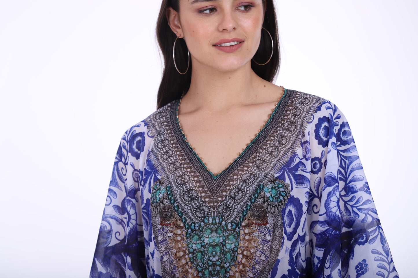 Indigo Vines Kaftan